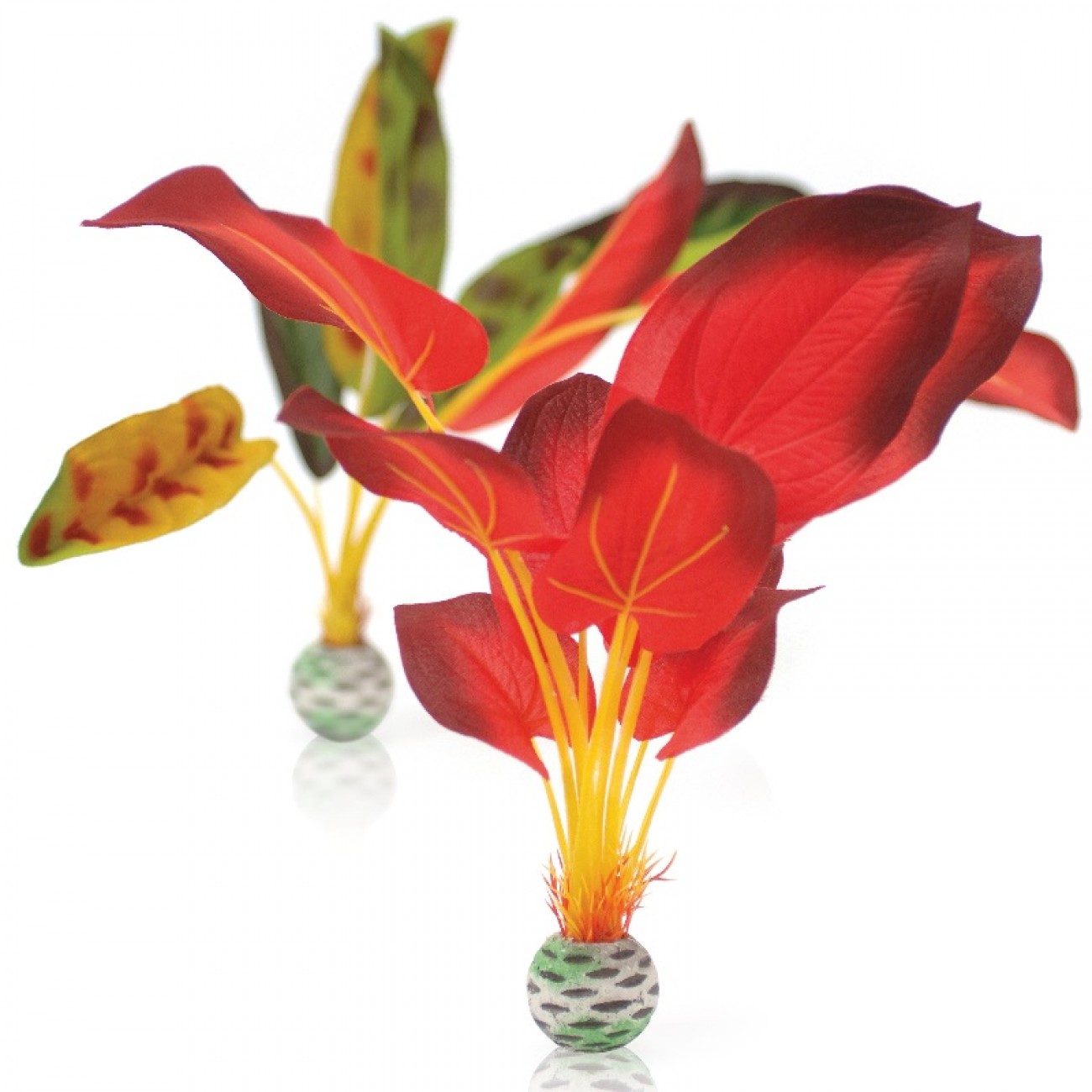 Набор декор. растений 'Silk plant set large green&red'