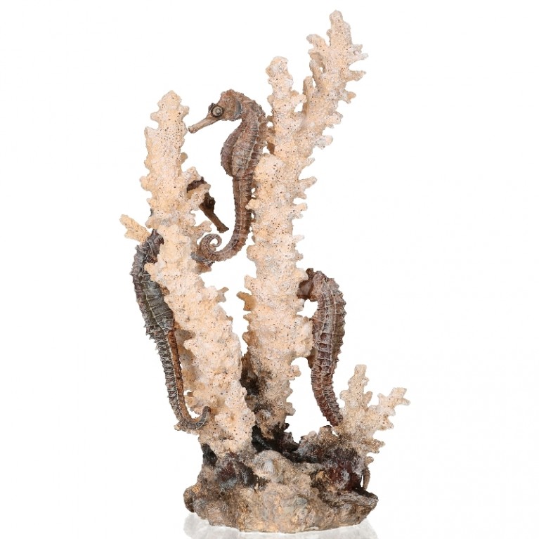 Декоративная фигура 'Коралл с морскими коньками' средняя seahorses on coral natural M