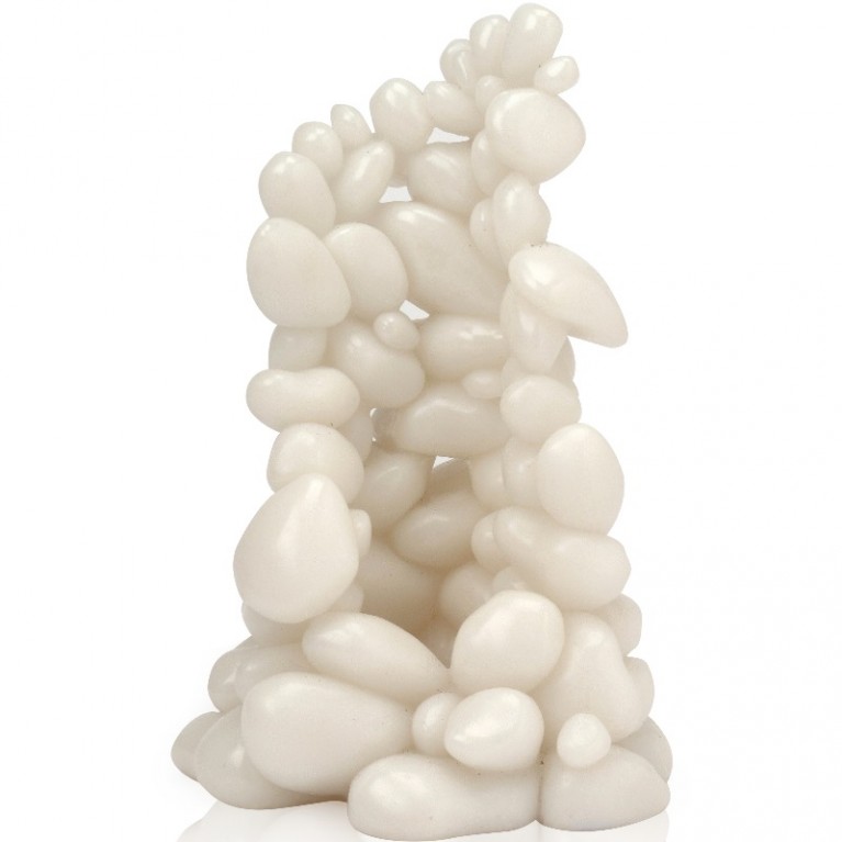 Большой орнамент из гальки, белый, Pebble ornament large white