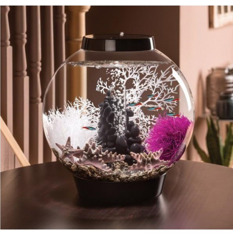 Большой орнамент из гальки, черный, Pebble ornament large black
