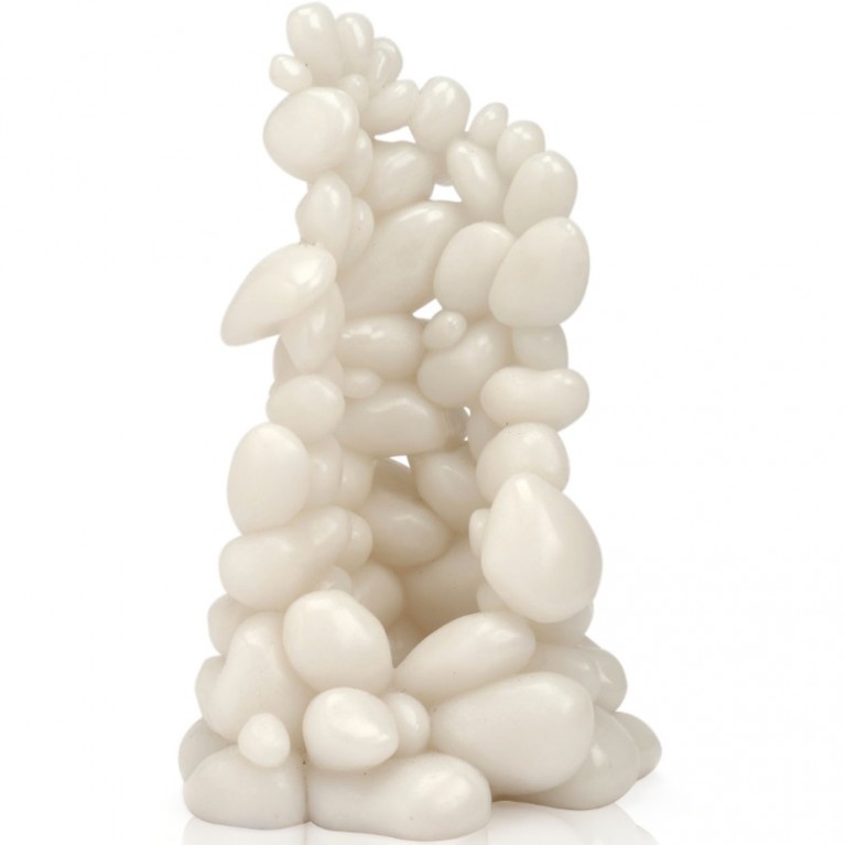 Средний орнамент из гальки, белый, Pebble ornament medium white