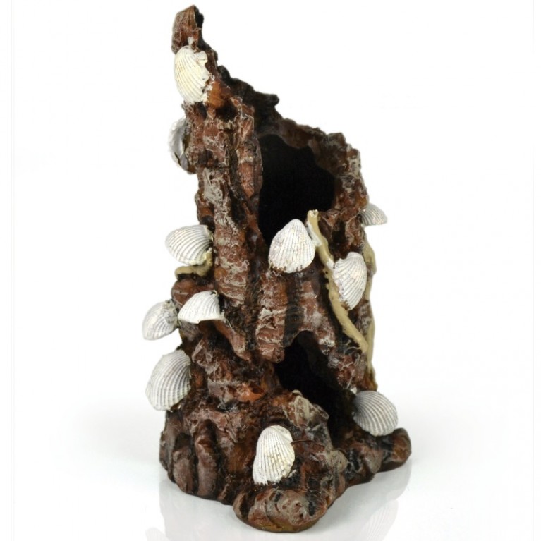 Декоративная фигура 'Ракушки на коре', Shells on bark ornament white