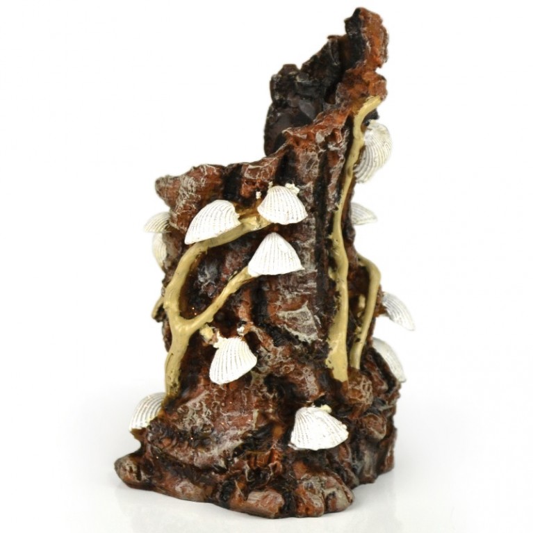 Декоративная фигура 'Ракушки на коре', Shells on bark ornament white