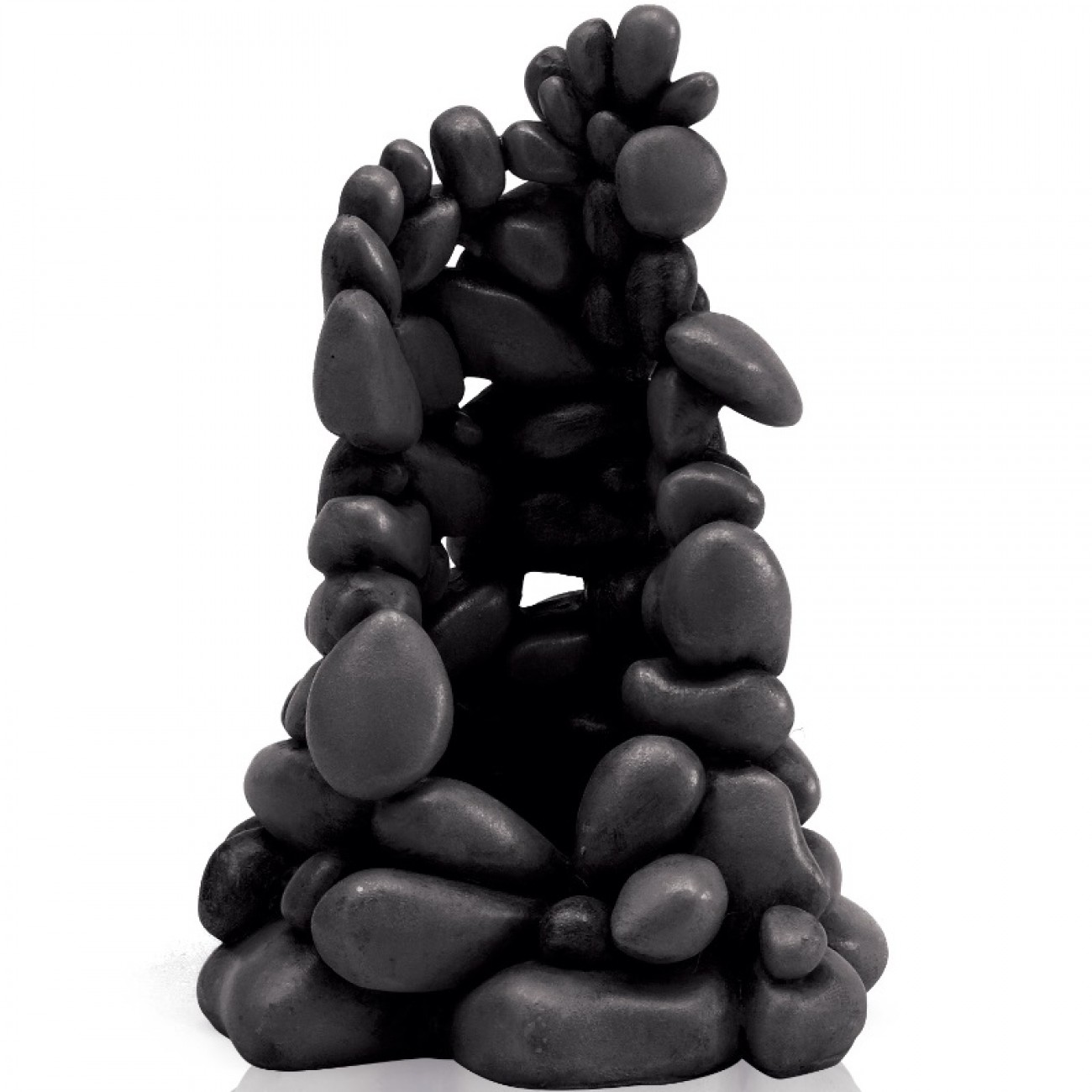 Маленький орнамент из гальки, черный, Pebble ornament small black