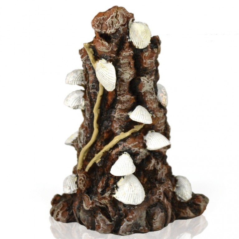 Декоративная фигура 'Ракушки на коре', Shells on bark ornament white
