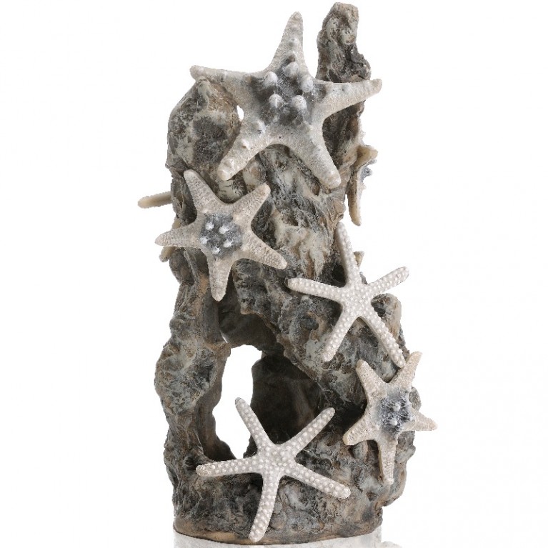 Декоративная фигура 'Камень с морскими звездами', Sea star rock ornament
