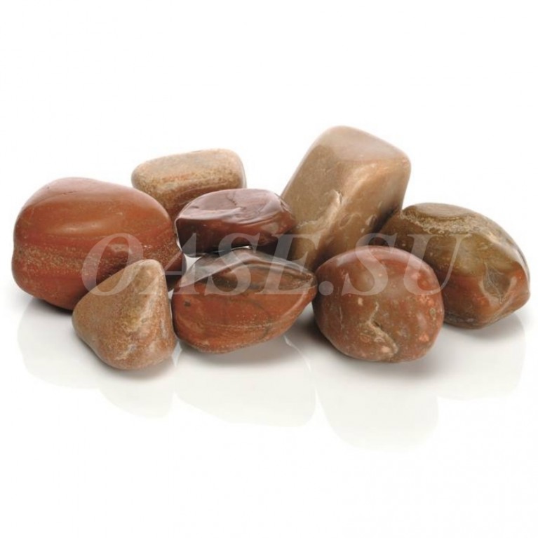 Красная мраморная галька, Marble pebble set red