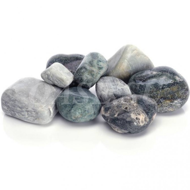 Зеленая мраморная галька, Marble pebble set green