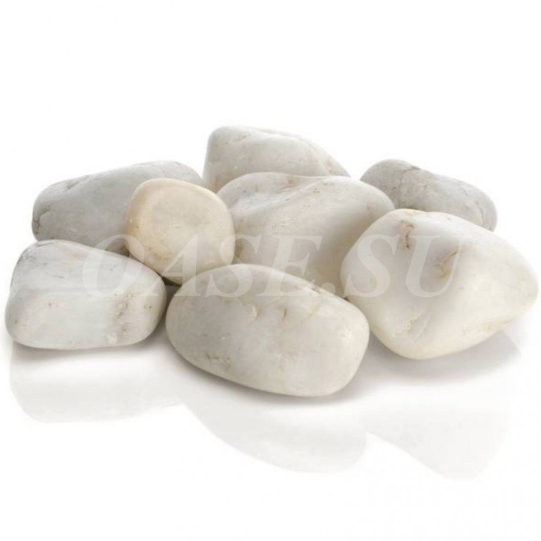 Белая мраморная галька, Marble pebble set white