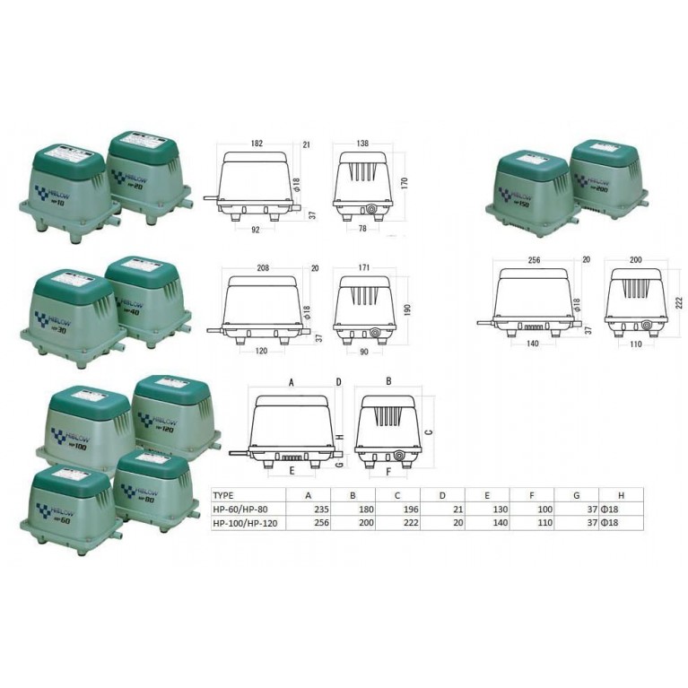Аэратор для пруда HIBLOW HP-60