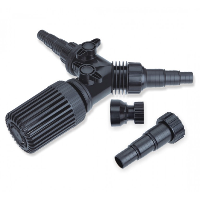 Делитель потока (тройник) с кранами, многофункциональныйFPQ-01, Для шлангов 16/ 20/ 25/ 32/ 40 мм