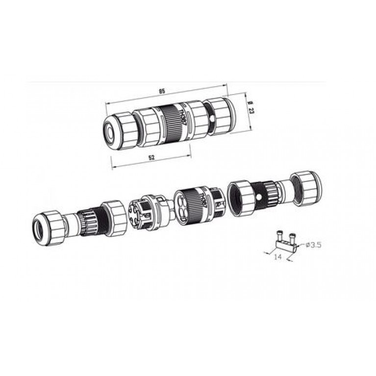 Кабельный соединитель TEEPLUG THB.387.A4A+B4A