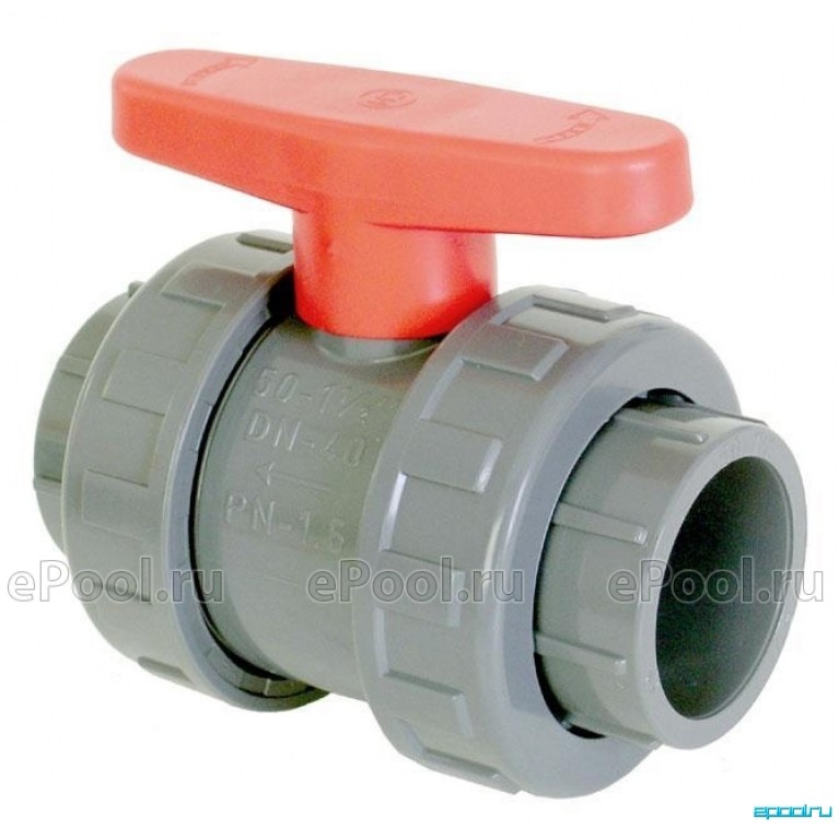 Кран шаровый из ПВХdbw20mm, 20мм, под клей