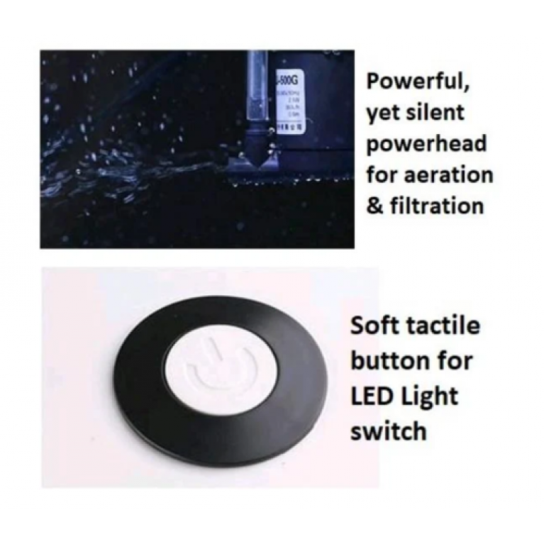 Аквариум 72 литров с тумбой крышкой, насосом и освещением SUNSUN HRG-600