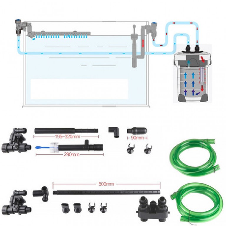 Фильтр аквариумный SunSun HW-3000, для аквариумов 250-700л, насос 3000л/ч, 30вт, с УФ-лампой