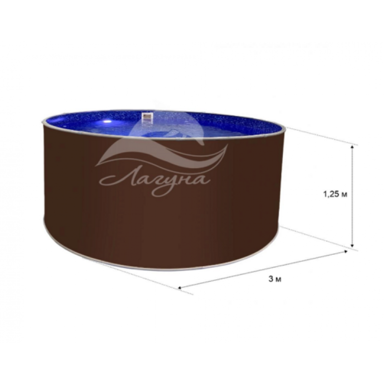 Круглый бассейн ЛАГУНА 3,00 х 1,25 м