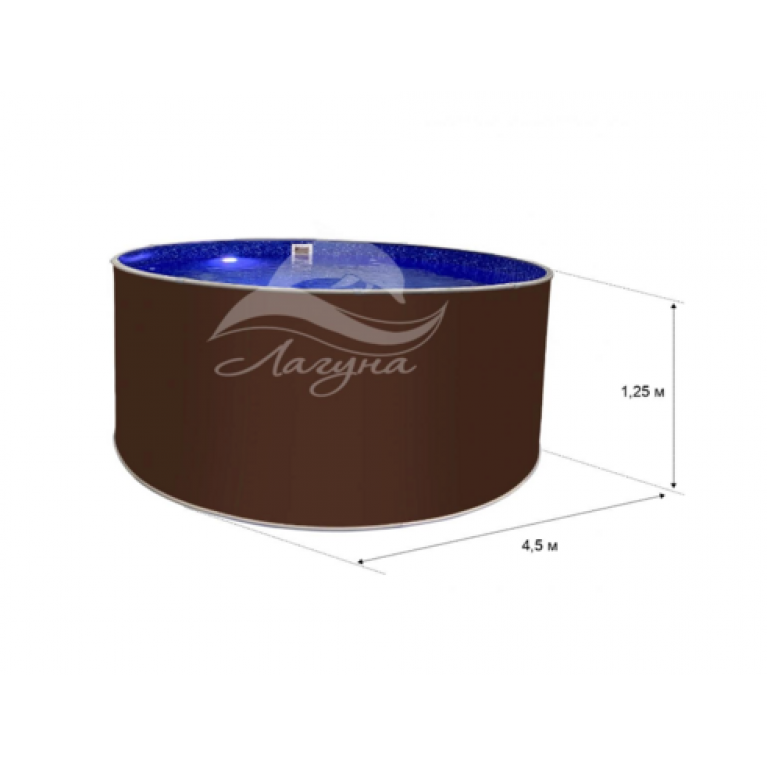Круглый бассейн ЛАГУНА 4,5 х 1,25 м