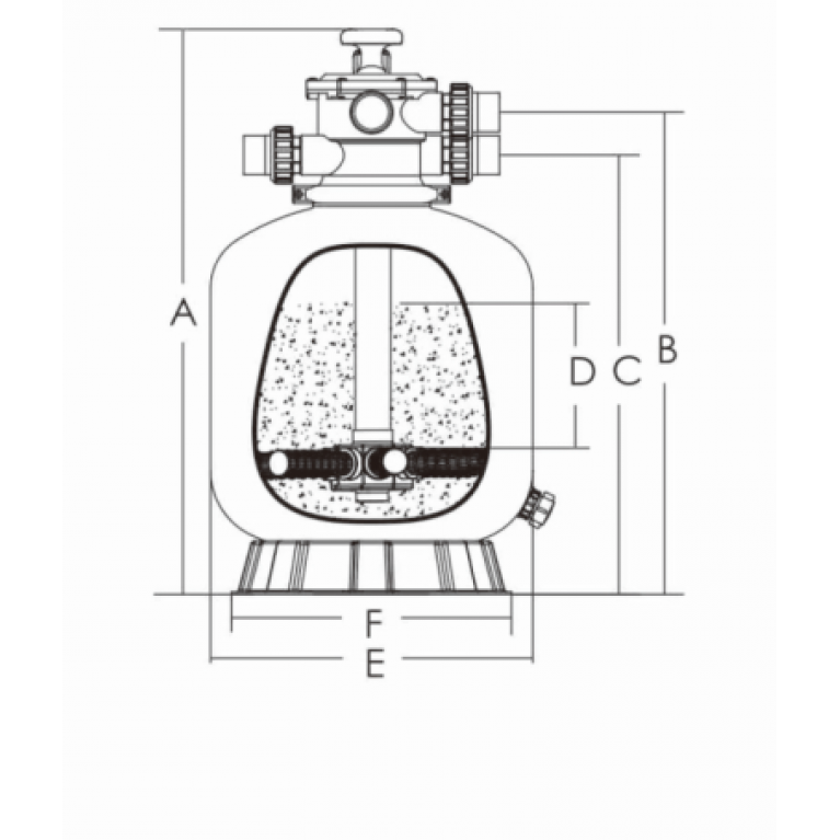 Фильтр песочный OCEAN OC- 400, 400 мм с верхним подключением