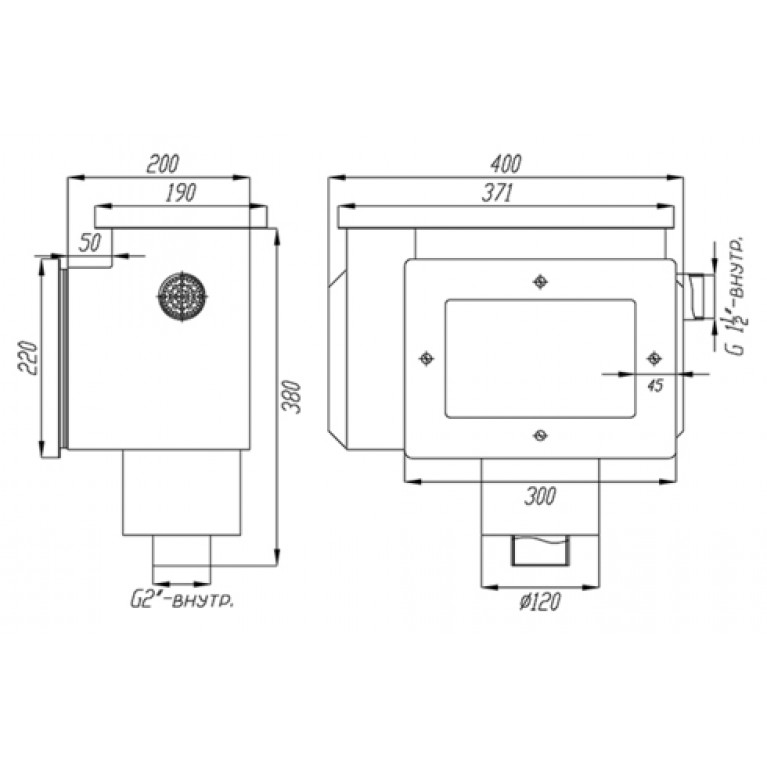 Скиммер с клапаном автодолива 2" для бассейна под пленку