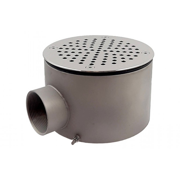 Слив круглый из нержавеющей стали для бассейна 160х100 под плитку