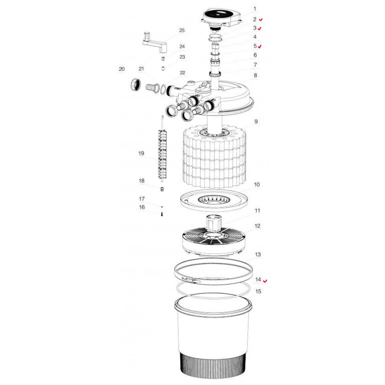 Комплект запасных резинок-прокладок для фильтра CPF-20000/30000/50000
