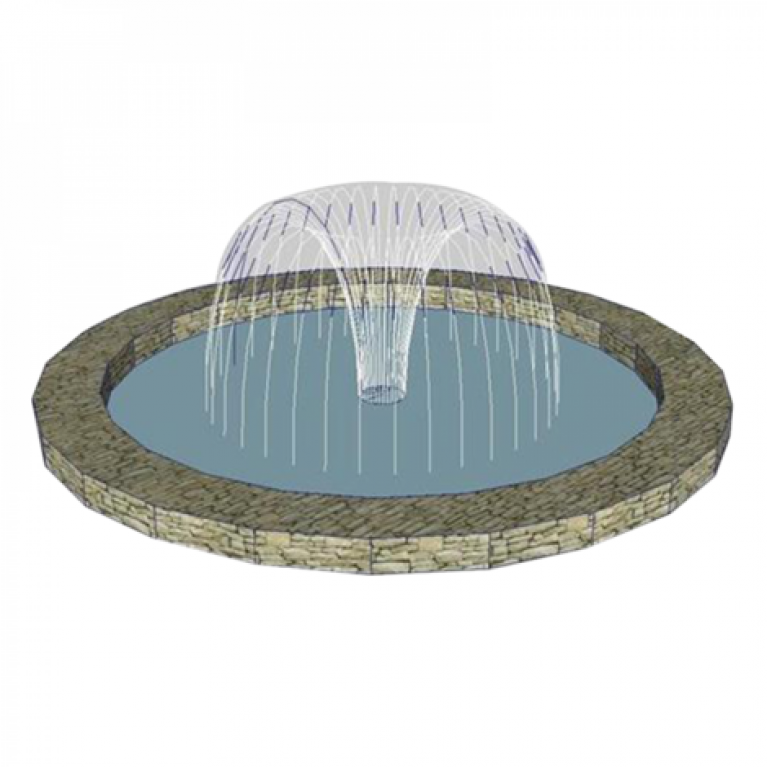 Насадка фонтанная HGS80 из нержавеющей стали "Лилия", 9м высота на 30 выходов