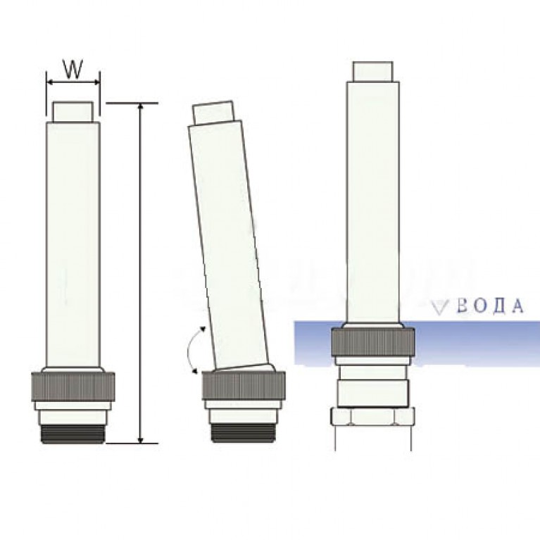 Насадка фонтанная CC20, Foam Jet 1" ВР из нержавеющей стали , высота0.5-3 м