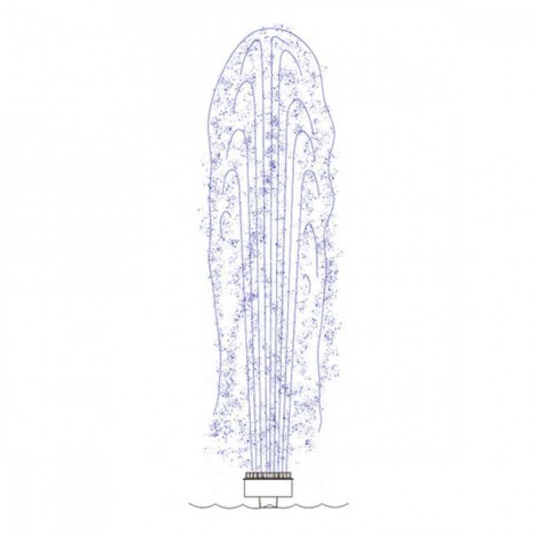 Насадка фонтанная SLS50, Пенная колонна 2" ВР из нержавеющей стали , высота4м