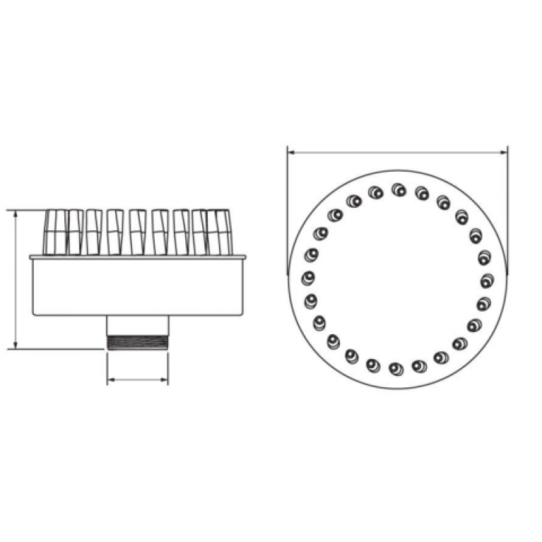 Насадка фонтанная SLS80, Пенная колонна 3" НР из нержавеющей стали , высота4м