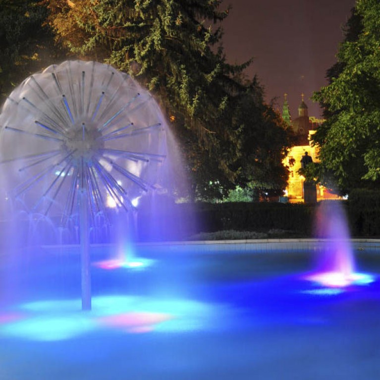 Насадка фонтанная QA60, Water sphera 1 1/2" ВР, высота макс 1,2 м, диаметр макс 0,5 м, из нерж стали