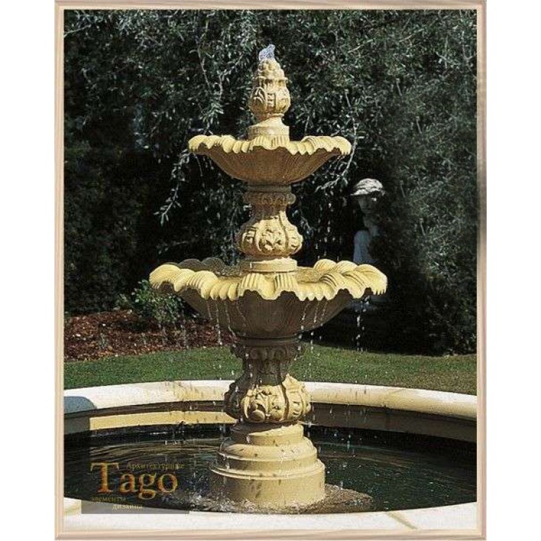 Малый двойной фонтан "Неаполь" с 2 чашами без бассейна