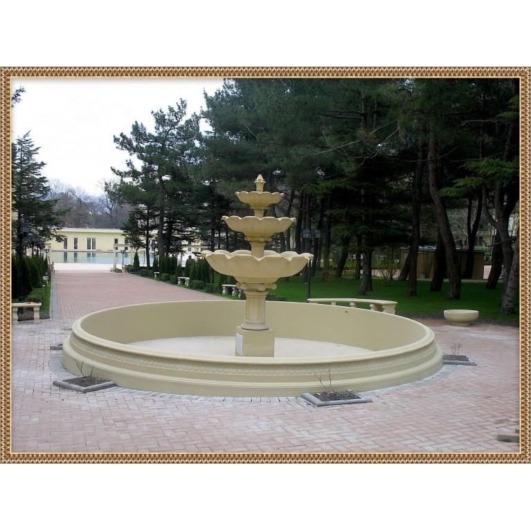 Фонтан Тройной Лотoс с 3 чашами высота 2777 mm