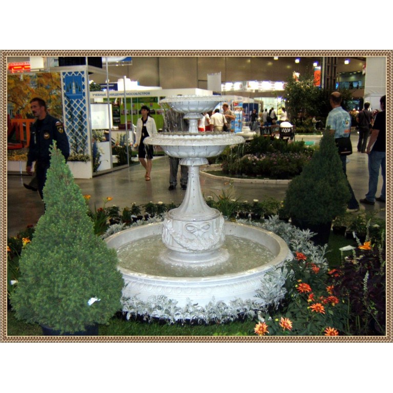 Фонтан уличный напольный "Паризьен" (белый) MSH-42-W150 кг, высота 176 см, чаша 204 см