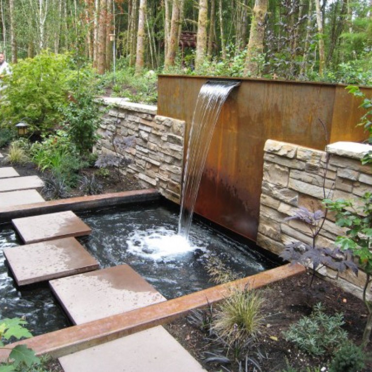 Излив для водопада из нерж стали 120 см HQ-WF1200 W W, с подсветкой, цвет теплый белый