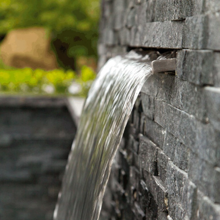 Излив для водопада из нерж стали 30 см HQ-WF300 W W, с подсветкой, цвет теплый белый