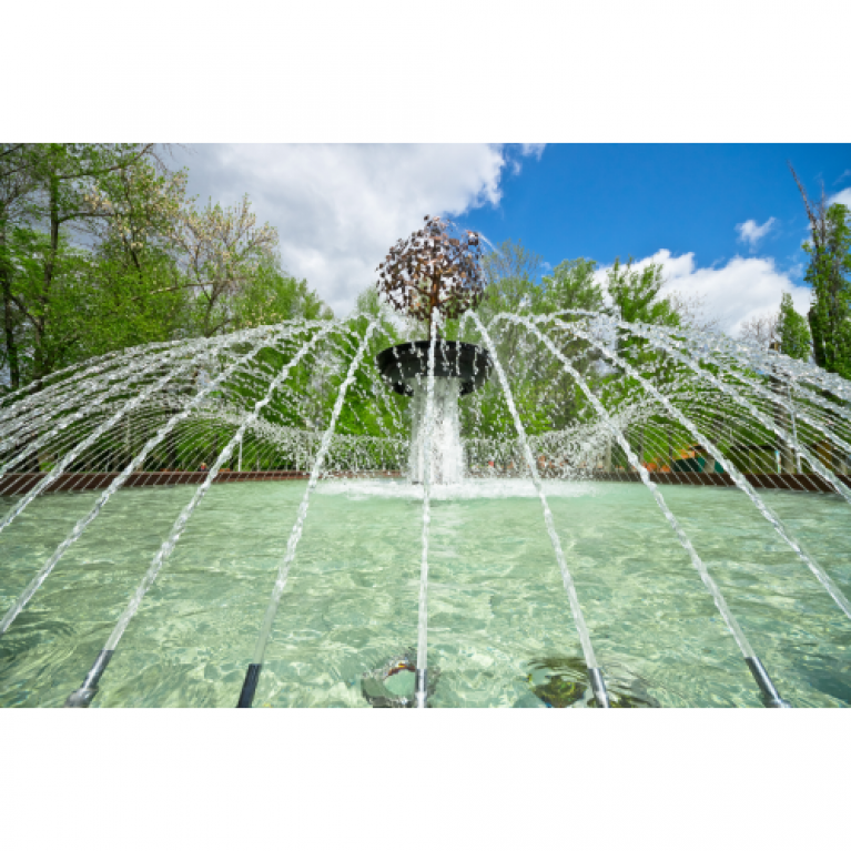 Фонтанное кольцо из нержавеющей стали FL-1000, диаметр 1м на 24 выхода