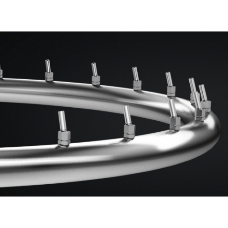 Фонтанное кольцо из нержавеющей стали FL-1000, диаметр 1м на 24 выхода