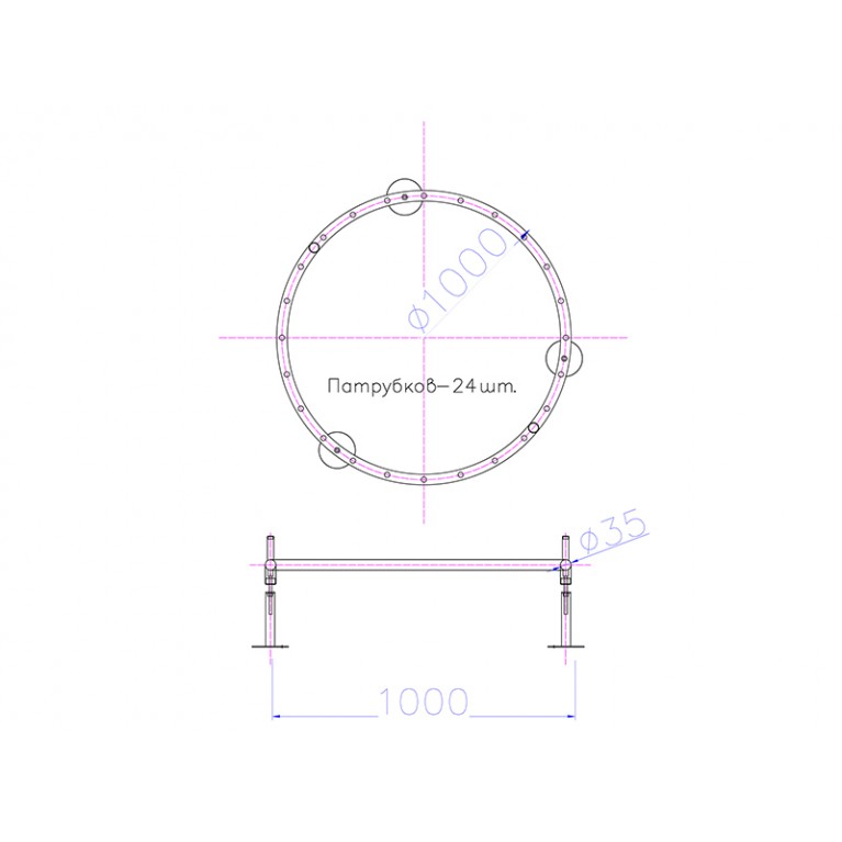 Фонтанное кольцо 1 м, FC-ХN-1000