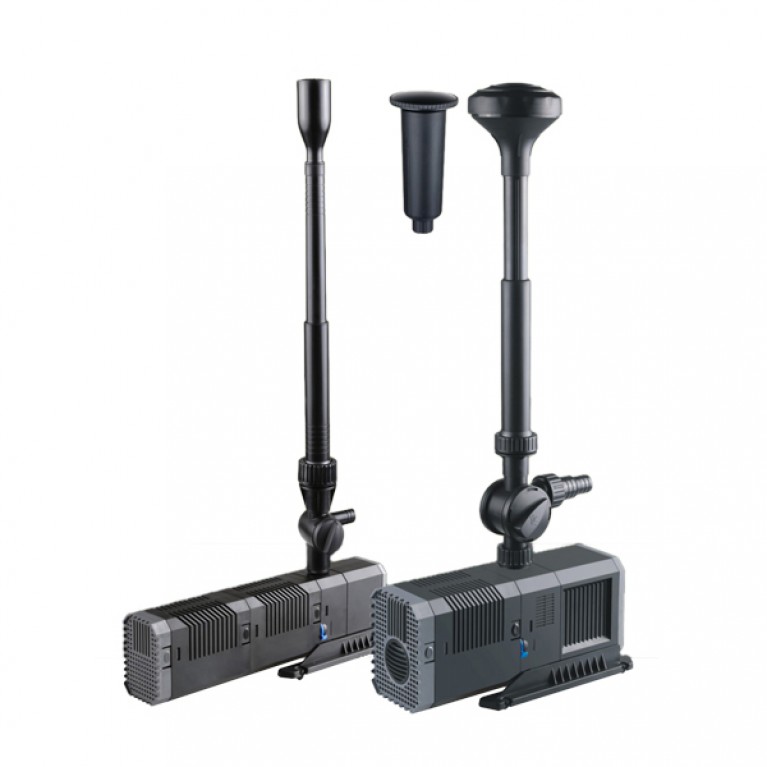 Насос для пруда и фонтана CHJ-1503, 1500л/ч, 1,8м напор, 25вт, 220В, с комплектом фонтанных насадок, с регулятором потока, для создания фонтана, ручья, к