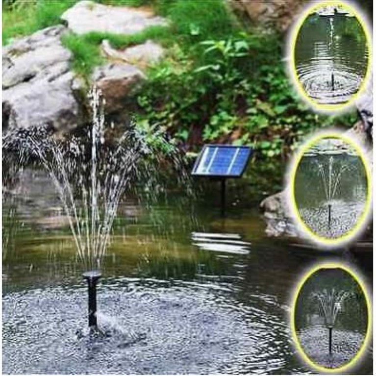 Насос фонтанный на солнечной батарее GY-D-005, 380 л/ч, 1,2 м напор, 5 вт, 12 В, Максимальная высота фонтана 60см