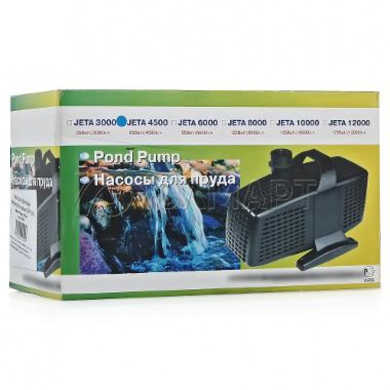 Насос для пруда и фонтана JFP-20000, 20000 л/ч, 7,5 м напор, 420 вт, 220 В, для создания фонтана, ручья, каскада, водопада, подачи воды на фильтр