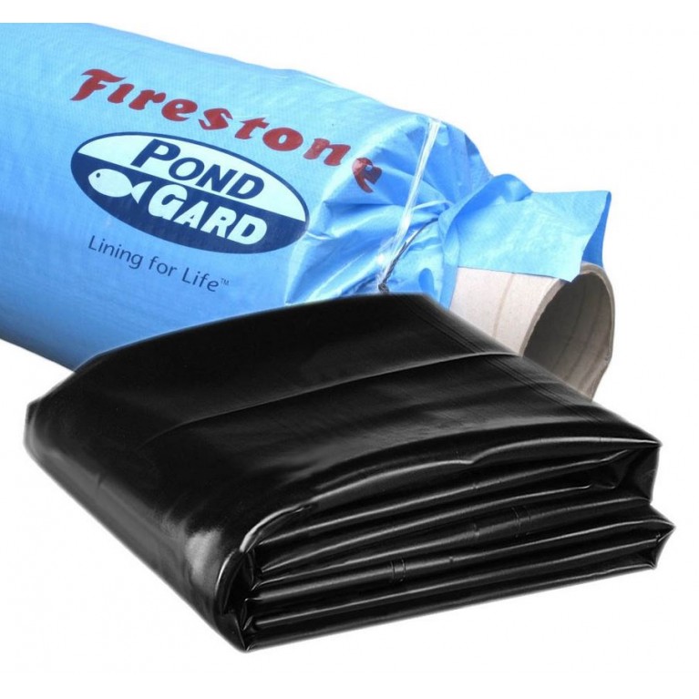 Пленка для пруда бутилкаучуковая Firestone PondGard (США), 1.1мм, рулоны шириной 6.1, 9.15, 12.2, 15.25 метра, длина 30.5м, цена за м.кв.