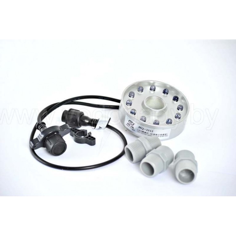 Подсветка для фонтана /пруда HQ2512 светодиодная, 9 вт, разноцветная, 24 в напряжение, 0,5 м кабель, в корпусе из пластика