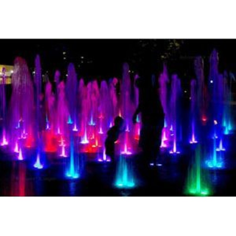 Подсветка фонтанная светодиодная HQ-2509M-A, 9вт мощность, разноцветная, 24в, 5м кабель, 161*77мм