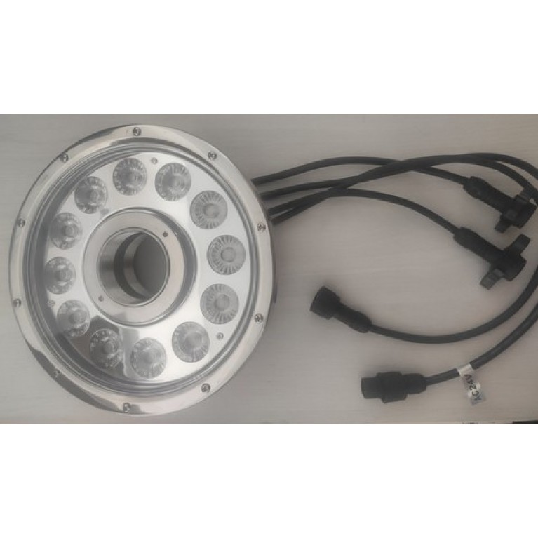 Подсветка для фонтана /пруда HQ5036FA-DMX светодиодная, 36 вт, разноцветная, 24 в напряжение, 0,5 м кабель, из нерж стали , управляемая пультом ДУ