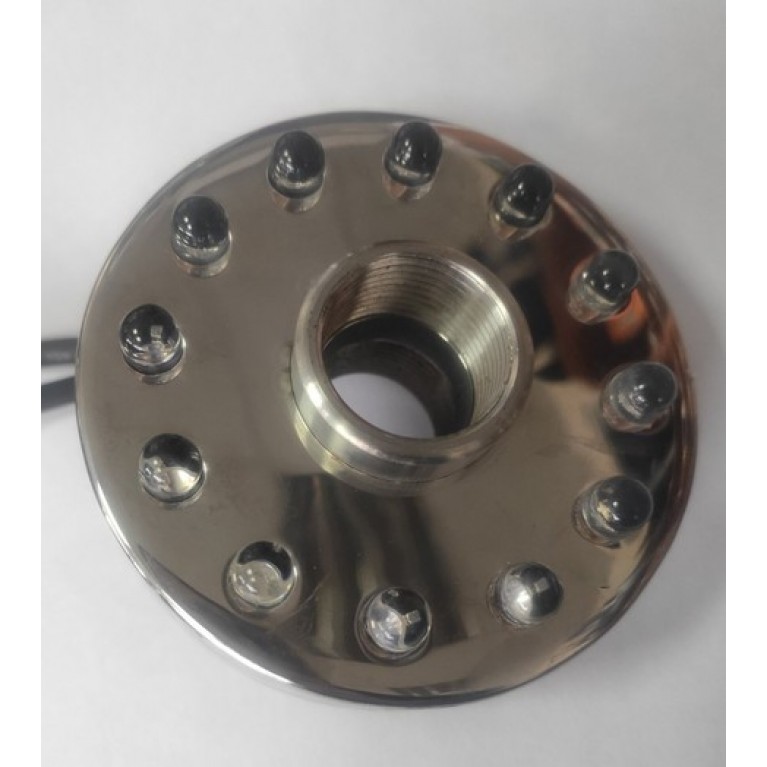 Подсветка для фонтана /пруда HQ2009-S, светодиодная, 0,9 вт, разноцветная, 24 в напряжение, 0.5 м кабель,1/2" ВРв корпусе из нержавеющей стали