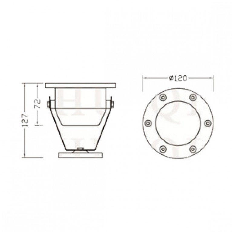Подсветка для фонтана /пруда HQ-S06M светодиодная, 6 вт, разноцветная, 24 в напряжение, 0,5 м кабель, из нерж стали