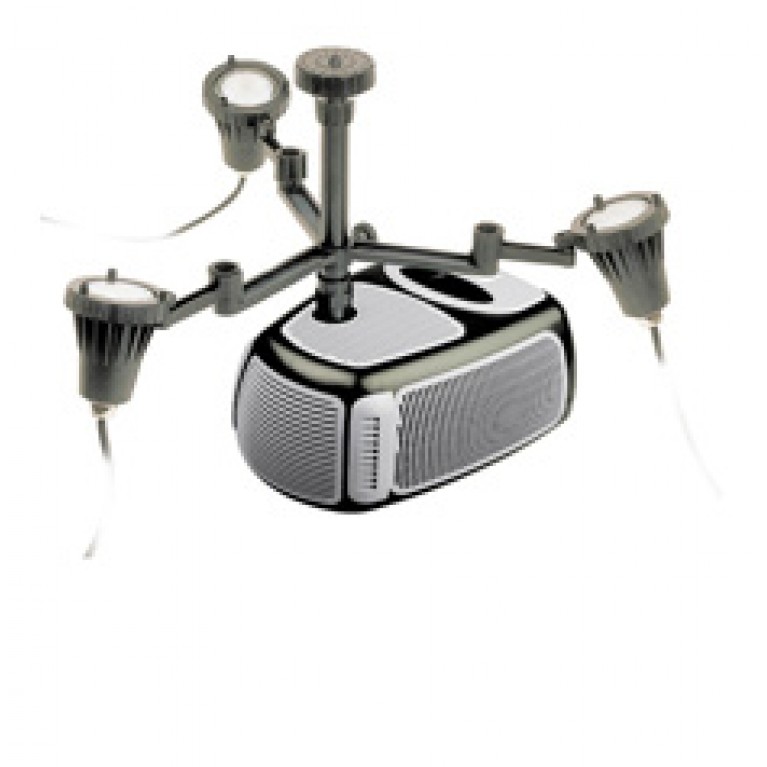 Подсветка UWL 1250/5 3er Set, комплект из трёх светильников с трансформатором 12v, 50вт*3, в компл светофильтры + крепление к телескопическому удлинит